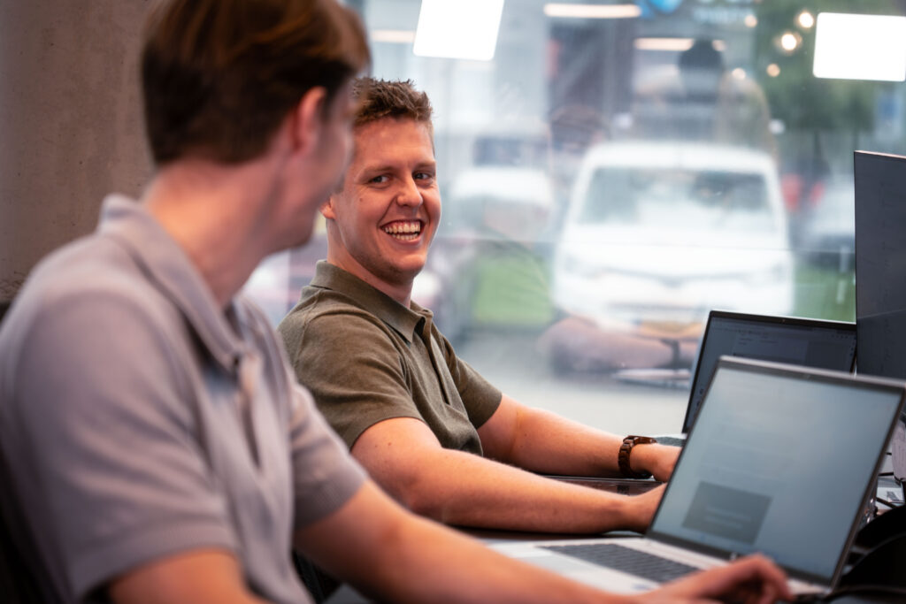 Interne collega's Diederik en Jelle